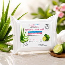 Load image into Gallery viewer, Beauty Hacks ALOE GEL GLOW SOAP | Aloe Vera + Niacinamide + Tawas | Brightening & Freshening Soap (7 X 80g)