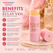 Load image into Gallery viewer, Beauty Hacks ÉCLAT VEIL Perfume Stick | Solid Fragrance Balm for On-the-Go Freshness