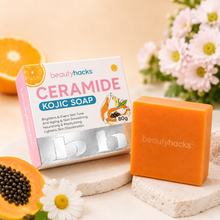 Load image into Gallery viewer, Beauty Hacks CERAMIDE KOJIC SOAP 80g | Brightening &amp; Moisturizing with Ceramides &amp; Vitamin C
