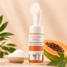Load image into Gallery viewer, PAPAYA GLOW FOAM WASH Brightening Facial Cleanser | Deep Cleansing &amp; Gentle Exfoliation | 100ml

