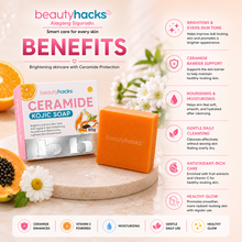Load image into Gallery viewer, Beauty Hacks CERAMIDE KOJIC SOAP 80g | Brightening &amp; Moisturizing with Ceramides &amp; Vitamin C
