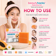 Load image into Gallery viewer, Beauty Hacks CERAMIDE KOJIC SOAP 80g | Brightening &amp; Moisturizing with Ceramides &amp; Vitamin C
