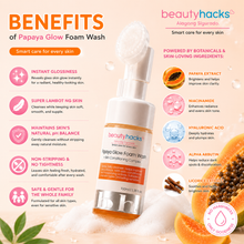 Load image into Gallery viewer, PAPAYA GLOW FOAM WASH Brightening Facial Cleanser | Deep Cleansing &amp; Gentle Exfoliation | 100ml
