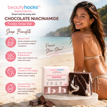 Load image into Gallery viewer, Beauty Hacks CHOCOLATE NIACINAMIDE FUDGY SOAP BAR | Natural Milk &amp; Chocolate Glowing, Brightening &amp; Moisturizing Soap
