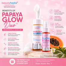 Load image into Gallery viewer, Beauty Hacks Papaya Glow Duo™ | Papaya Glow Foam Wash + Glow Face Oil | Brightening &amp; Glow Set
