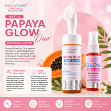 Load image into Gallery viewer, Beauty Hacks Papaya Glow Duo™ | Papaya Glow Foam Wash + Glow Face Oil | Brightening &amp; Glow Set
