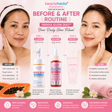 Load image into Gallery viewer, Beauty Hacks Papaya Glow Duo™ | Papaya Glow Foam Wash + Glow Face Oil | Brightening &amp; Glow Set
