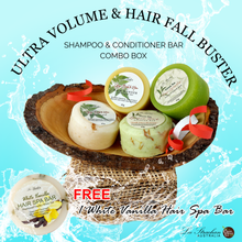 Load image into Gallery viewer, Ultra Volume, Hair Repair Shampoo &amp; Conditioner Bar COMBO BOX + HAIR SPA BAR
