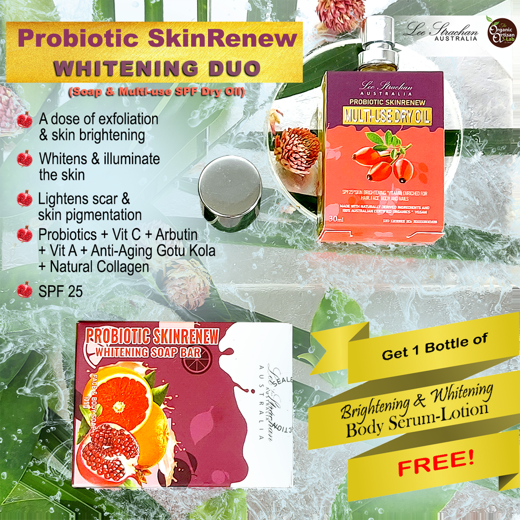 Probiotic SkinRenew Whitening DUO (Soap & Multi-use SPF Dry Oil)